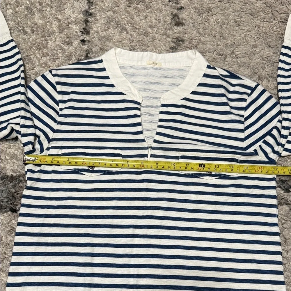 JCrew XS/S Striped Navy and White Shirt